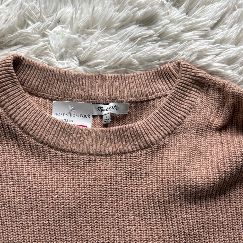 Madewell Women's Brown Crew Neck Sweater